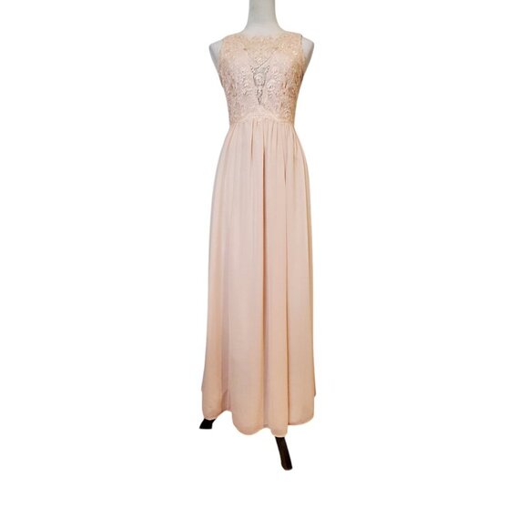 Anthropologie BHLDN SZ 4 Jenny Yoo Collection Blush Pink Dolly Dress Gown Maxi - Picture 3 of 12